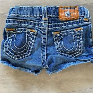 True religion girls Jean shorts